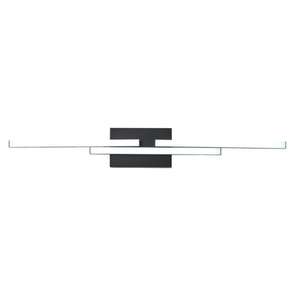 1 Light Modern Linear Black LED Bathroom Vanity Wall Sconce
