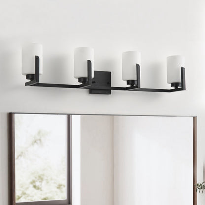 3-Lights & 4-Lights White Jade Cylinder Vanity Light