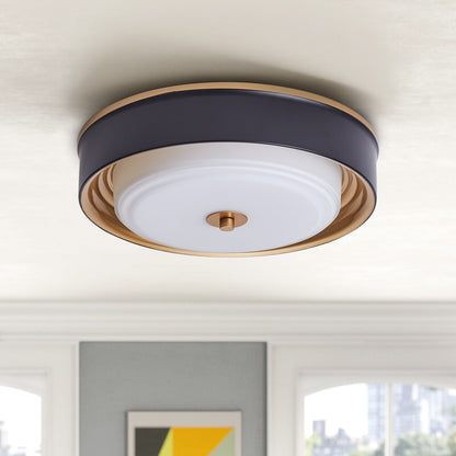 2-Lights Modern Inlaid Circle Design Flush Mount Lighting
