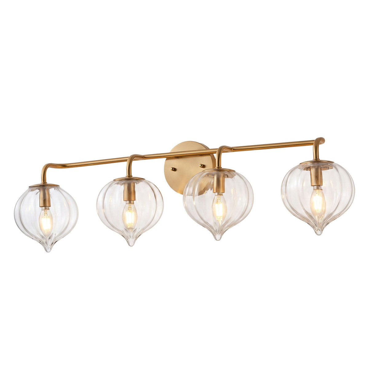3-light & 4-light Pumpkin Glass Vanity Light