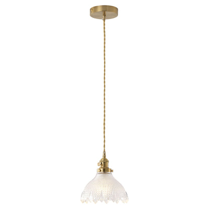 1-Light Clear Glass Mini Pendant Light for Kitchen Island