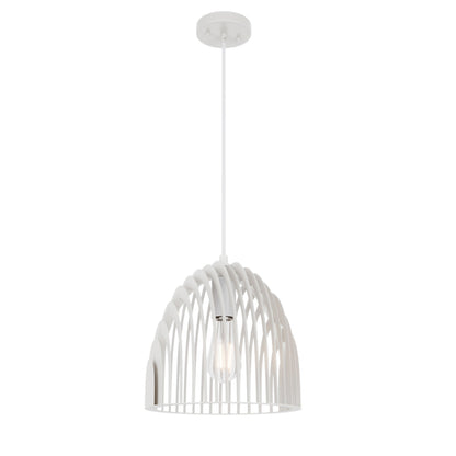 1-Light Round Metal Shade Openwork Design Pendant Lighting