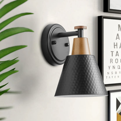 1-Light Conical Polka Dot Design Wall Sconces