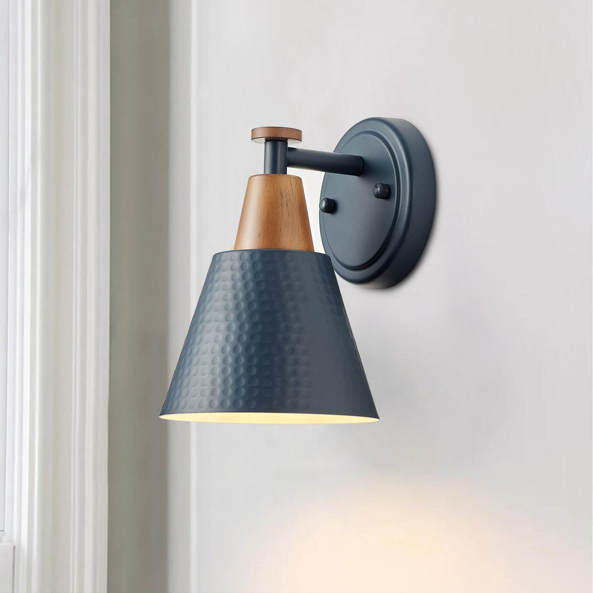 1-Light Conical Polka Dot Design Wall Sconces