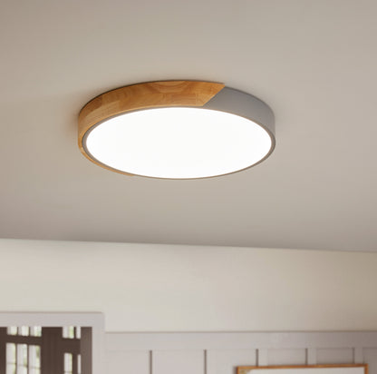 1-Light Round Acrylic LED Flush Mount Lighting