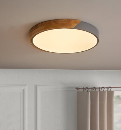 1-Light Round Acrylic LED Flush Mount Lighting