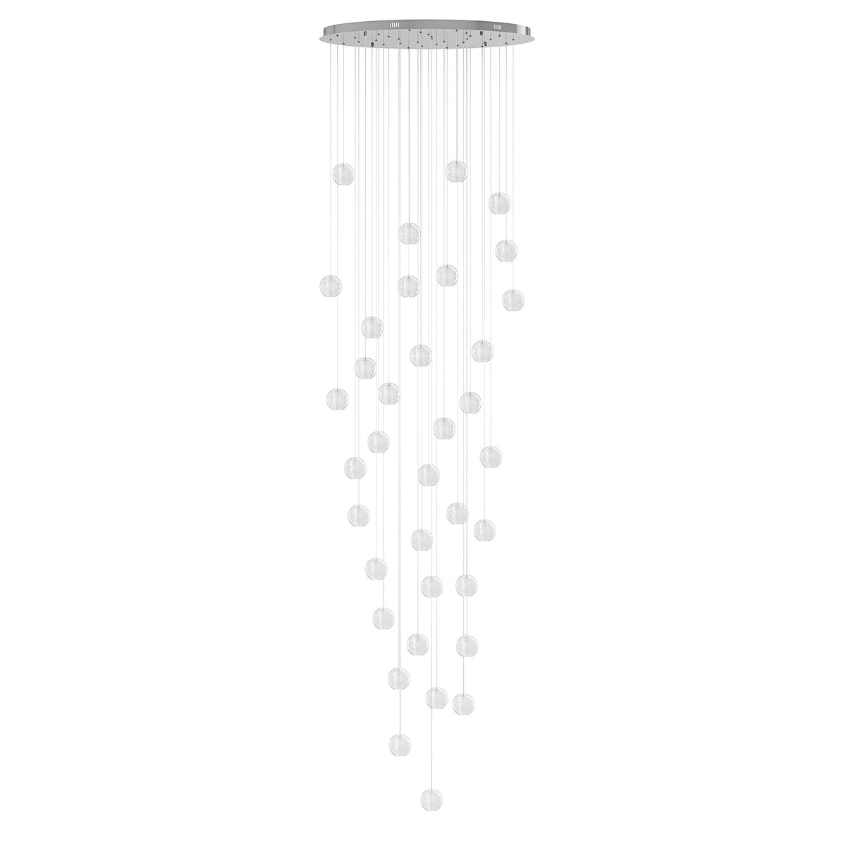 12 Lights & 24 Lights & 36 Lights Modern Crystal Ball Raindrop Chandelier