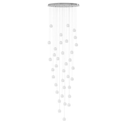 12 Lights & 24 Lights & 36 Lights Modern Crystal Ball Raindrop Chandelier