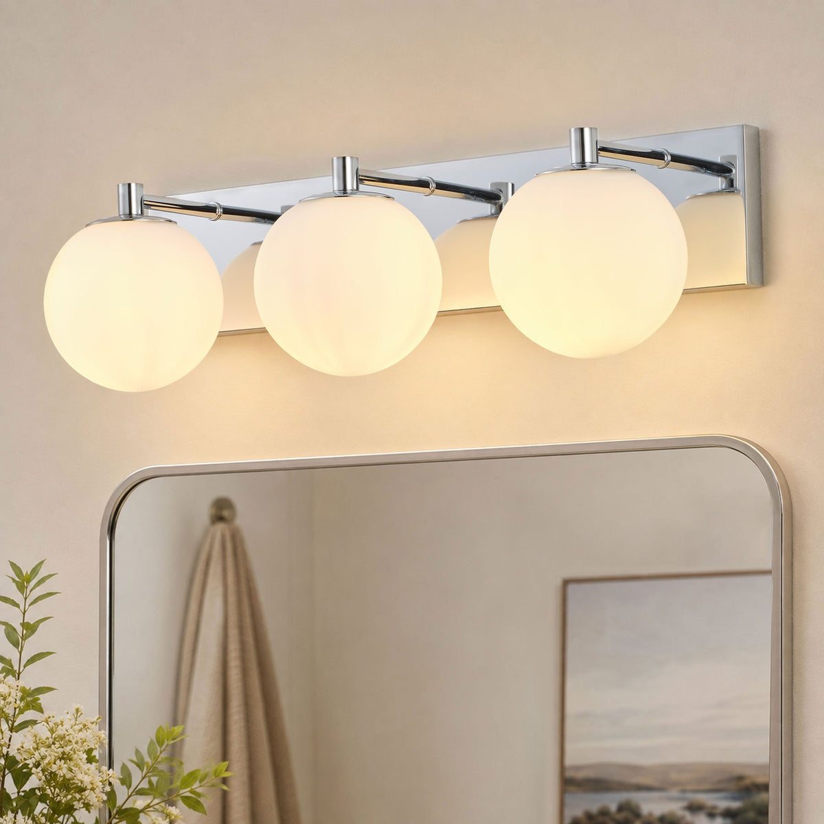 3-Light & 4-Light Globe Vanity Light for Mirror