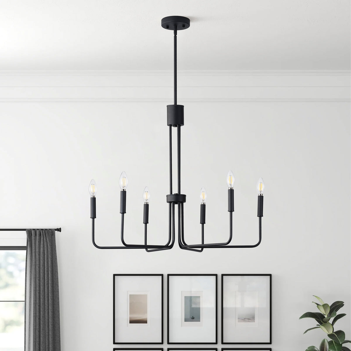 6-Lights Candle Wheel Design Chandelier