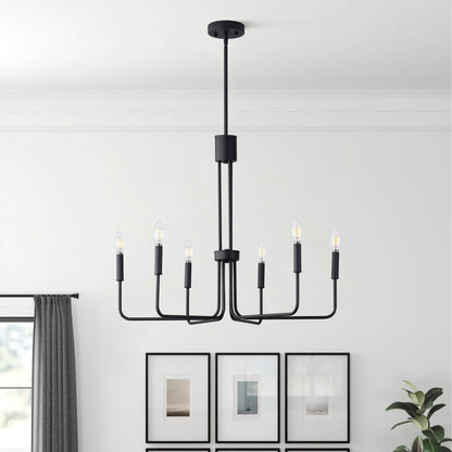 6-Lights Candle Wheel Design Chandelier