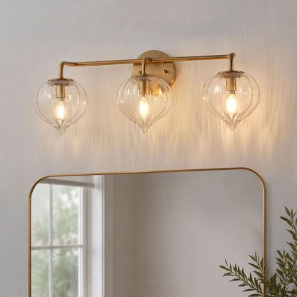3-light & 4-light Pumpkin Glass Vanity Light