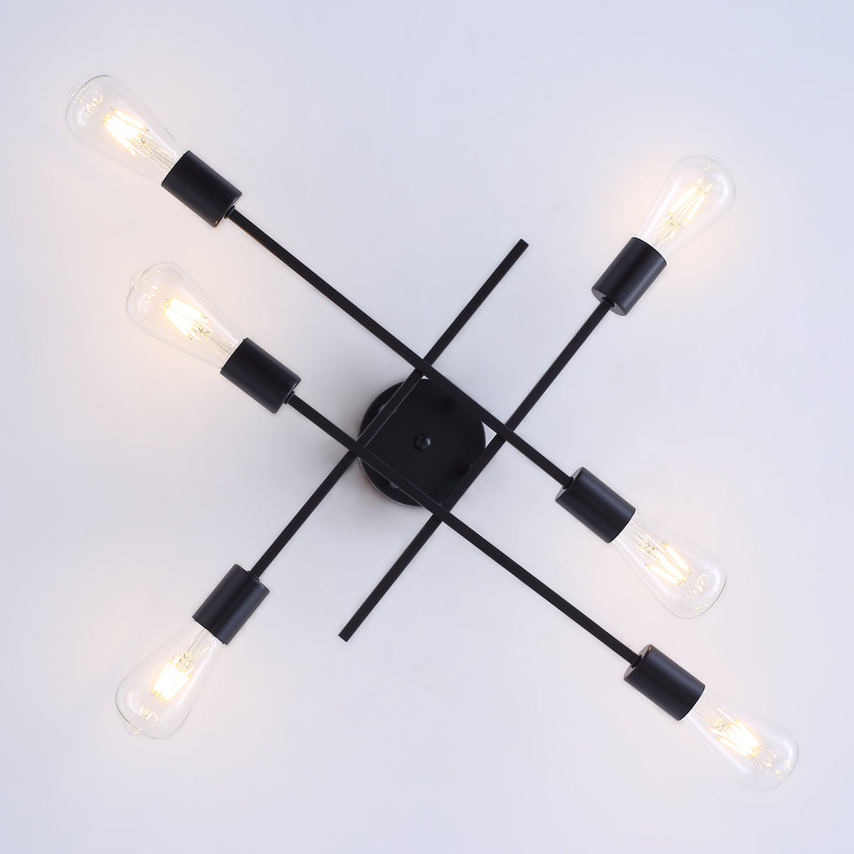 6-Lights Sputnik Semi-Flush Mount Lighting