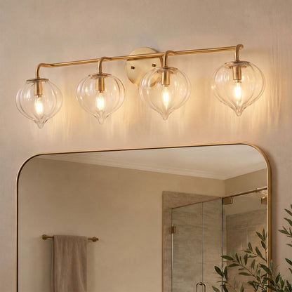 3-light & 4-light Pumpkin Glass Vanity Light
