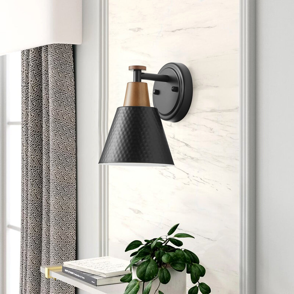 1-Light Conical Polka Dot Design Wall Sconces