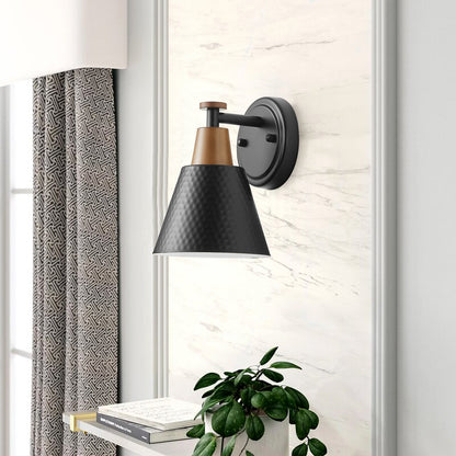 1-Light Conical Polka Dot Design Wall Sconces