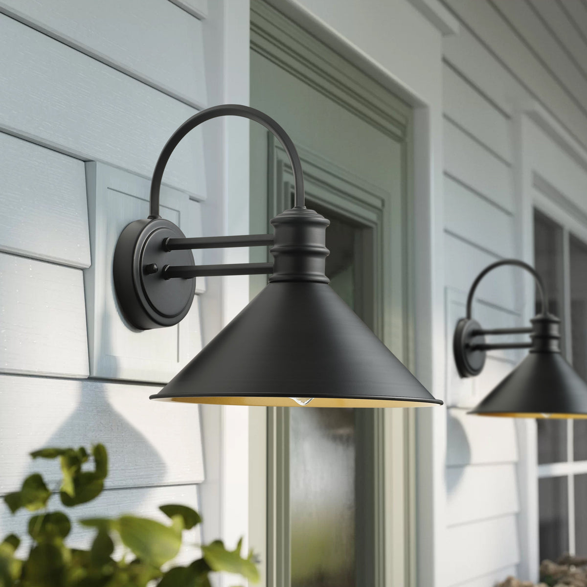 1-Light Conical Shape Wall Sconces Outdoor Lights