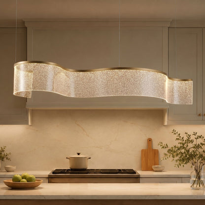 1 Light LED Modern Linear Pendant Light For Kitchen Island
