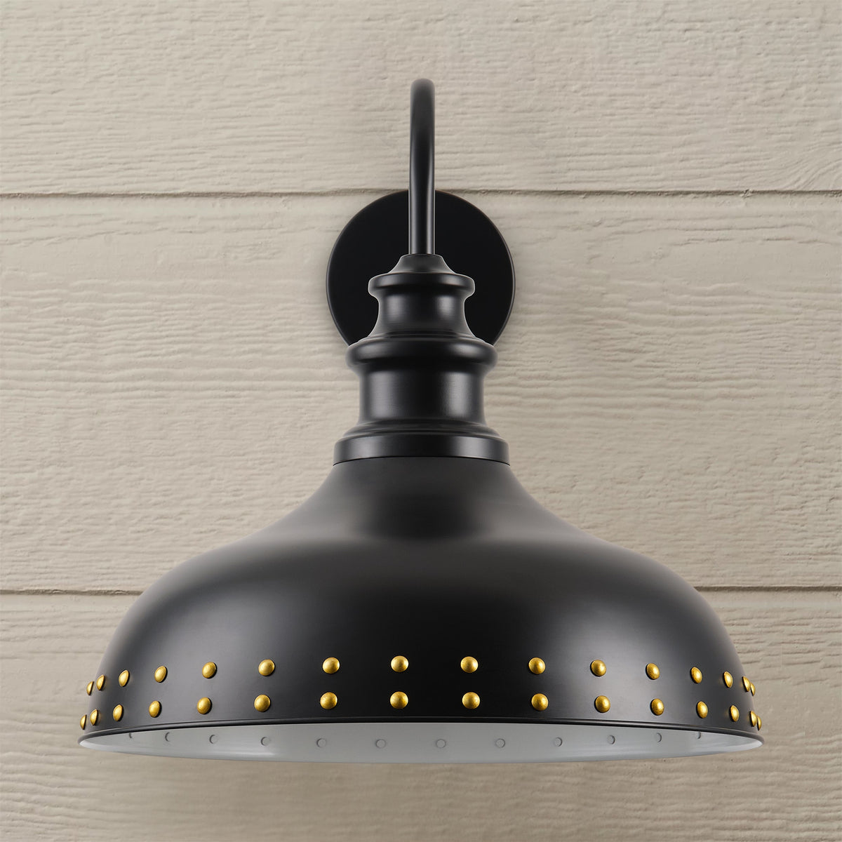 1-Light Spray-Painted with Gold Dots Bowl-Shaped Wall Light
