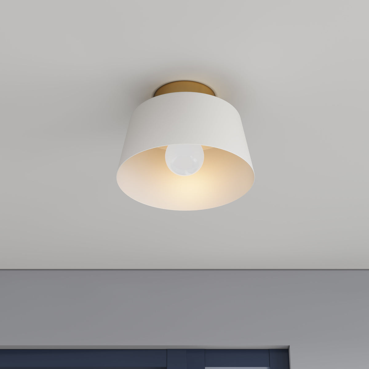 1-Light Modern Simple Style Semi-Flush Mount Lighting