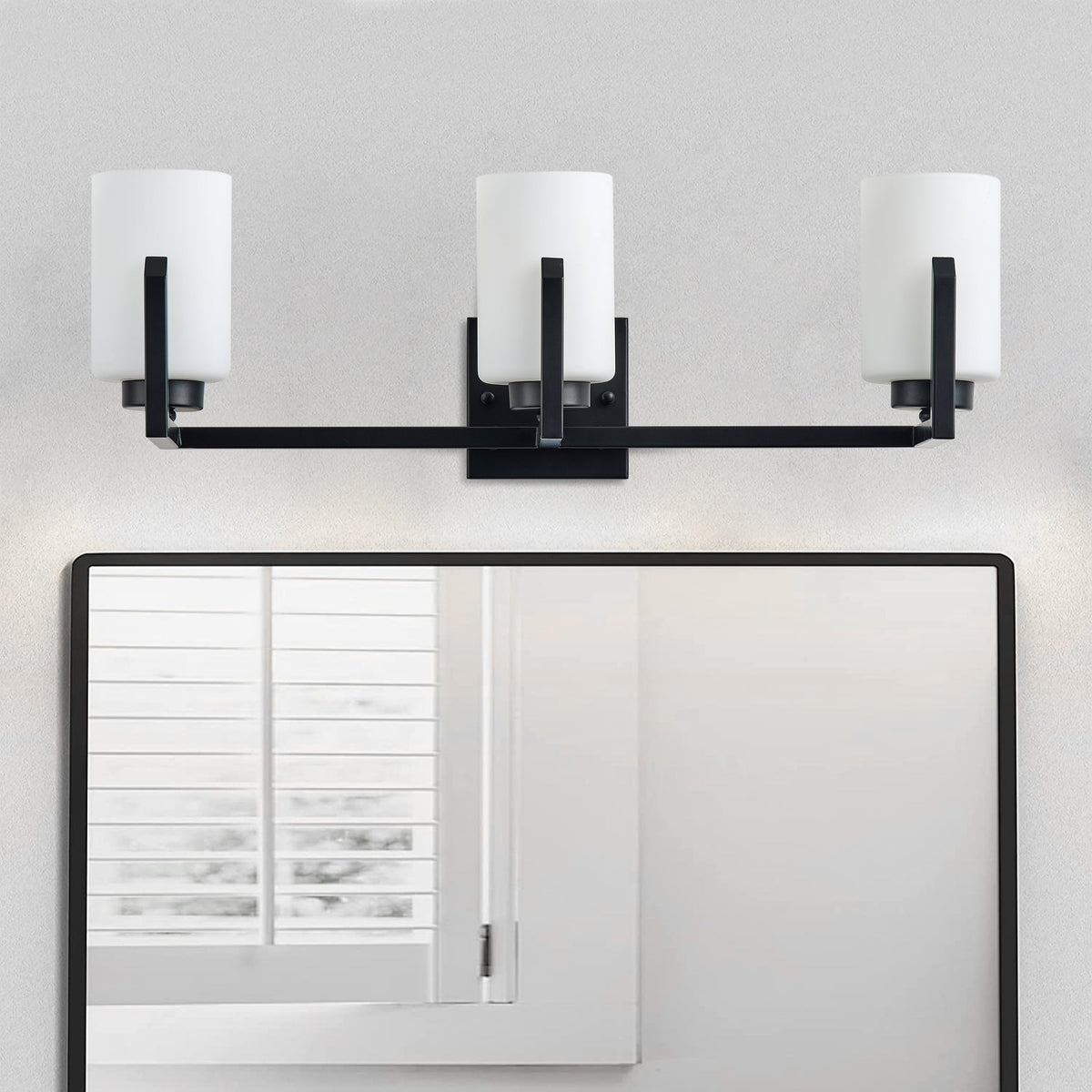 3-Lights & 4-Lights White Jade Cylinder Vanity Light