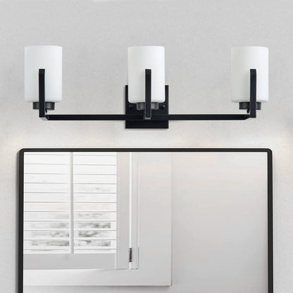 3-Lights & 4-Lights White Jade Cylinder Vanity Light