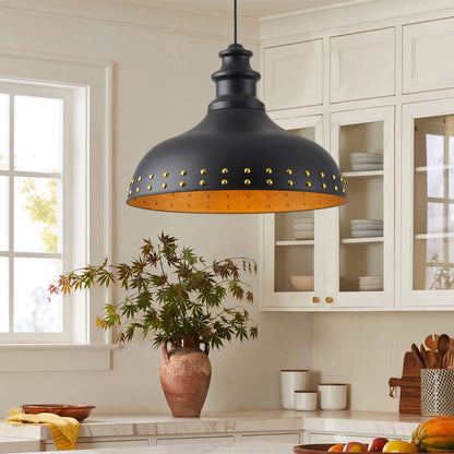 1-Light 19.7'' Oversize Bowl Shade Pendant Lighting