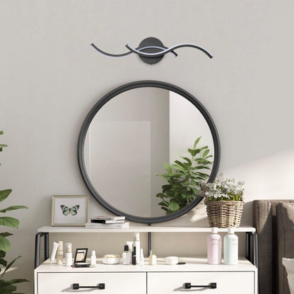 1-Light Curved Lines Design LED Bathroom Vanity Lighting