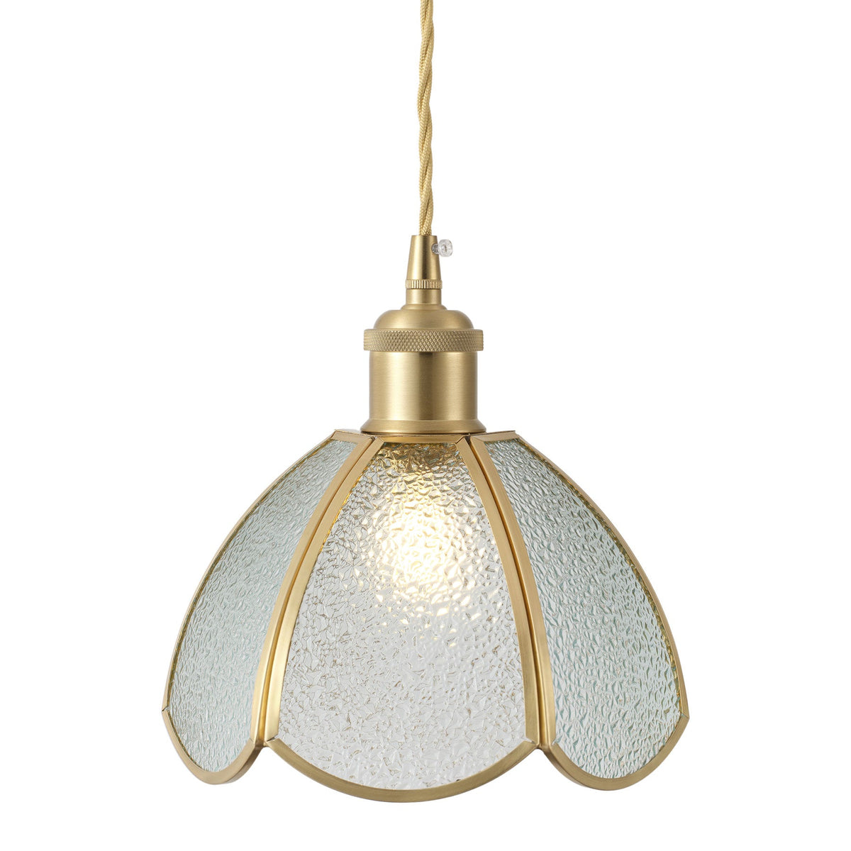 1 Light Flower Clear Glass Small Vintage Pendant Light