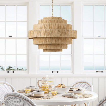 5-Lights Multi-Layer Cylindrical Stack Design Pendant Lighting