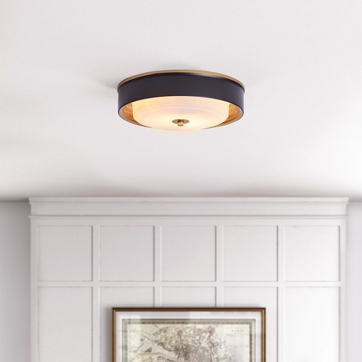 2-Lights Modern Inlaid Circle Design Flush Mount Lighting