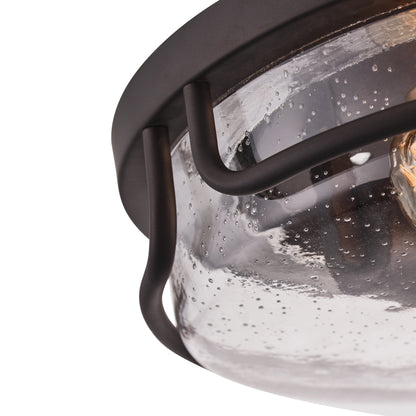 2-Lights Metal Frame with Glass Flush Mount Lighting