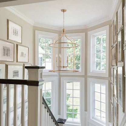 6-Light Modern Island Gold Linear Dimmable Chandeliers