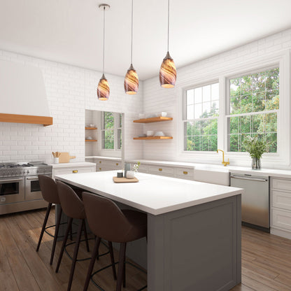 1-Light Hourglass Shape with Special Texture Pendant Lighting