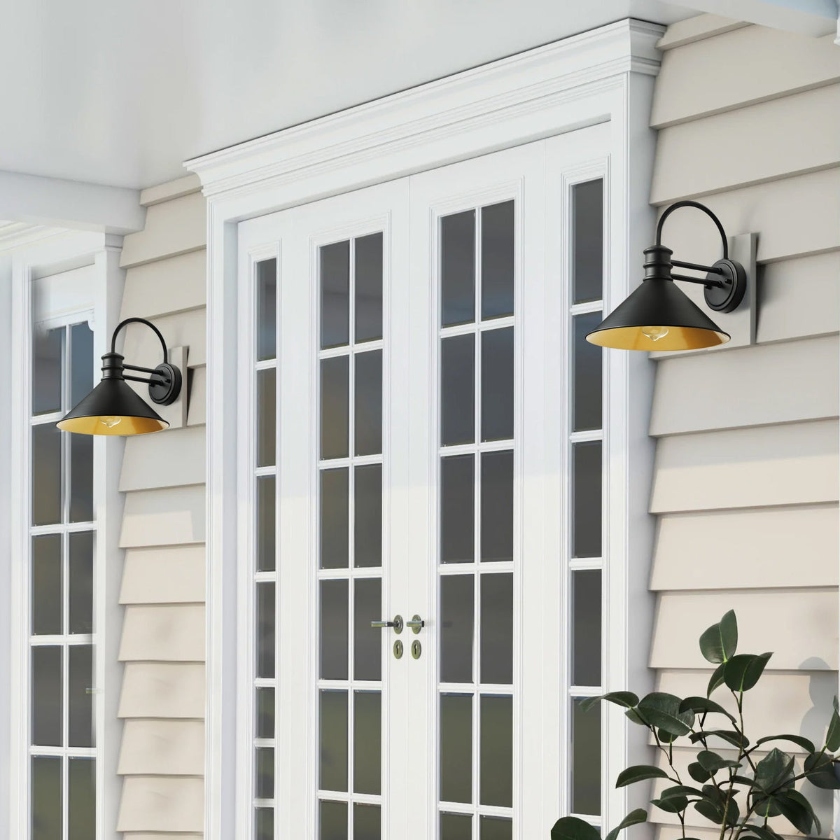 1-Light Conical Shape Wall Sconces Outdoor Lights