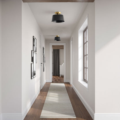 1-Light Modern Simple Style Semi-Flush Mount Lighting