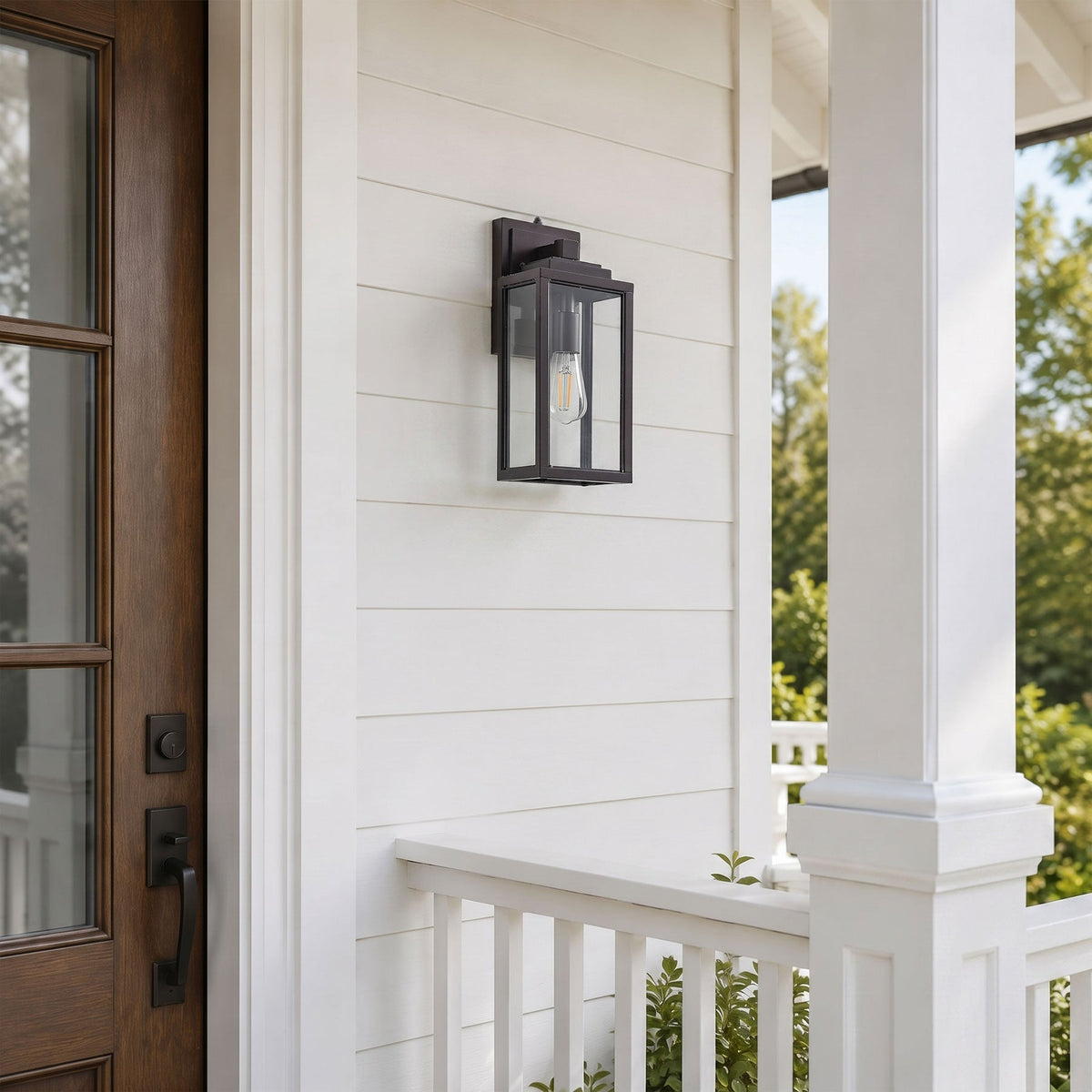 1-Light Waterproof Motion Sensor Outdoor Wall Sconce