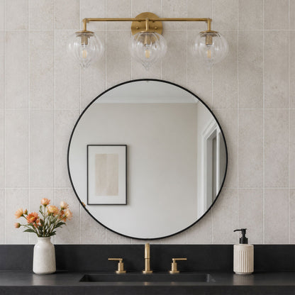 3-light & 4-light Pumpkin Glass Vanity Light