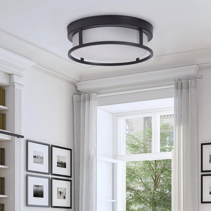 2-Lights Round Shade Flush Mount Lighting
