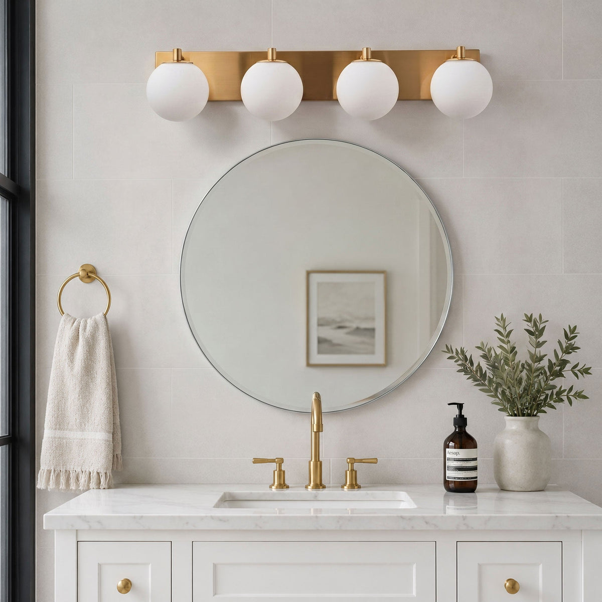 3-Light & 4-Light Globe Vanity Light for Mirror