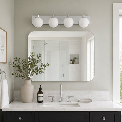 3-Light & 4-Light Globe Vanity Light for Mirror