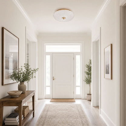 1 Light Gold LED Flush Mount Ceiling Light 5CCT