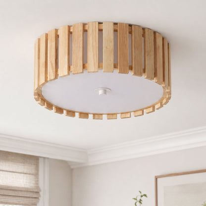 1-Light Modern Farmhouse Round LED Flush Mount Ceiling Light