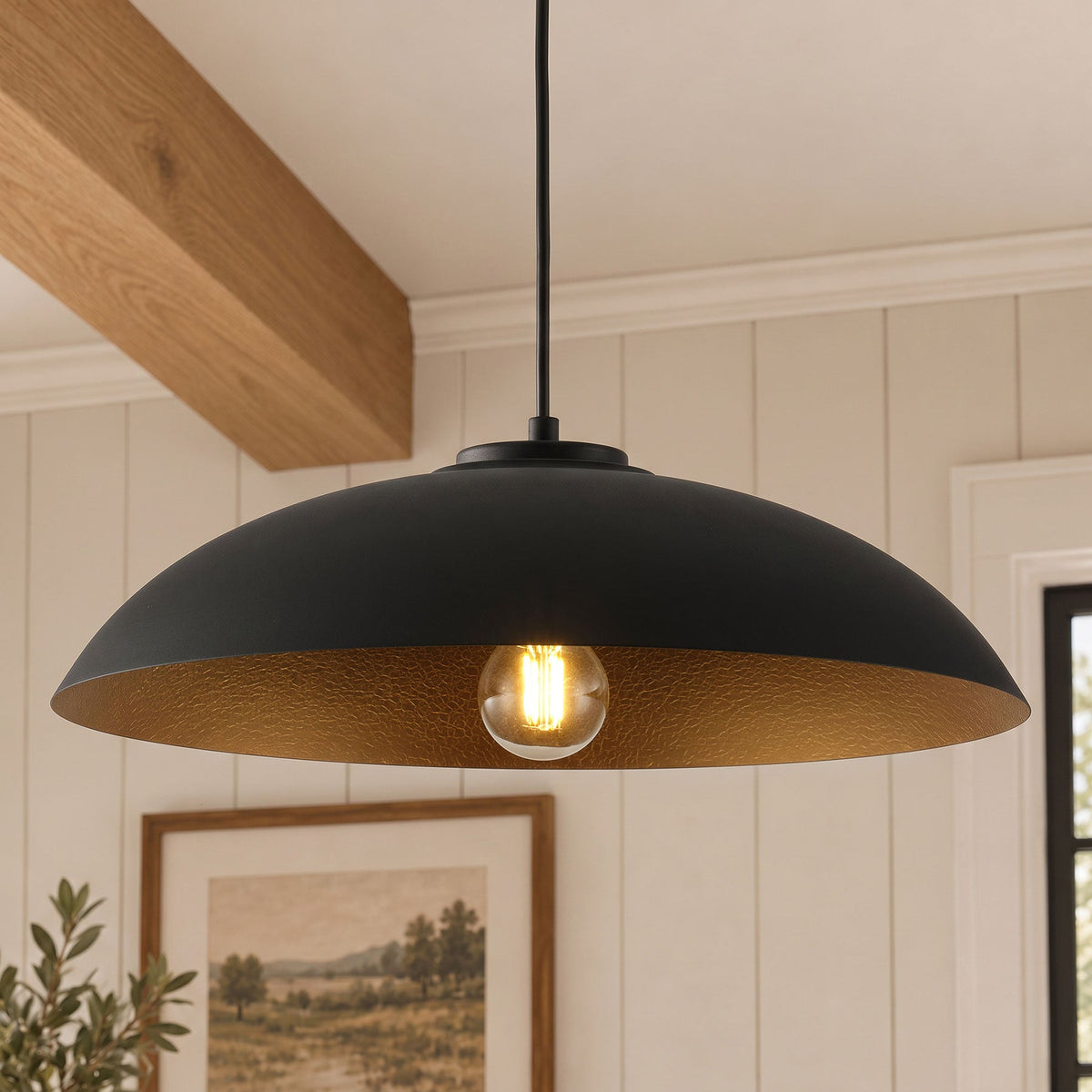 1-Light Two Sizes  Bowl Shade Pendant Lighting