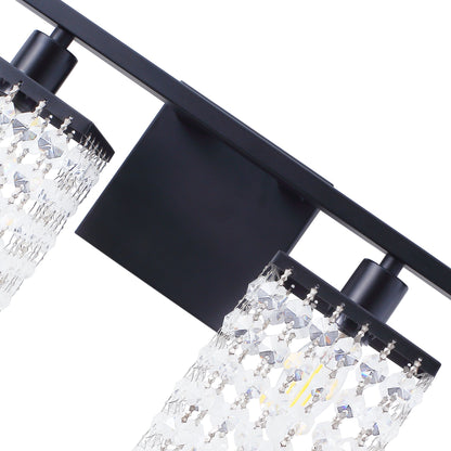 3-Lights & 4-Lights Crystal Square Design Vanity Lighting