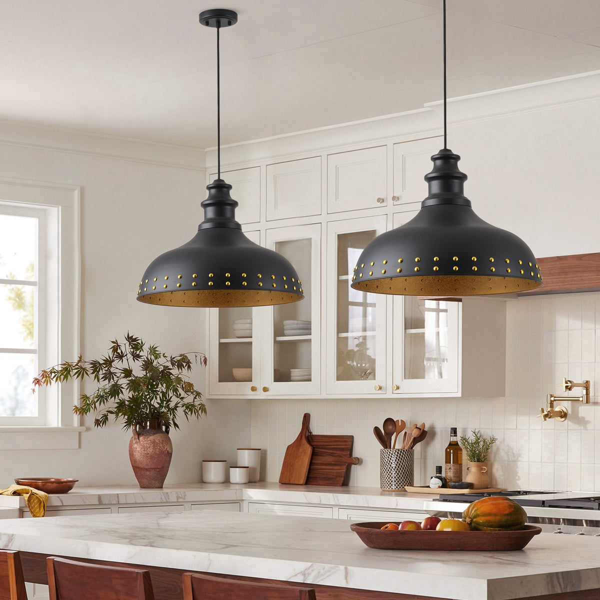 1-Light 19.7'' Oversize Bowl Shade Pendant Lighting