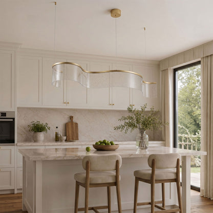 1 Light LED Modern Linear Pendant Light For Kitchen Island