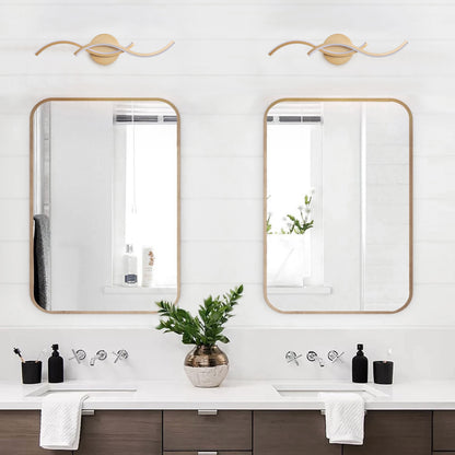 1-Light Curved Lines Design LED Bathroom Vanity Lighting