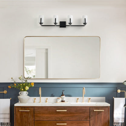 3-Lights & 4-Lights White Jade Cylinder Vanity Light