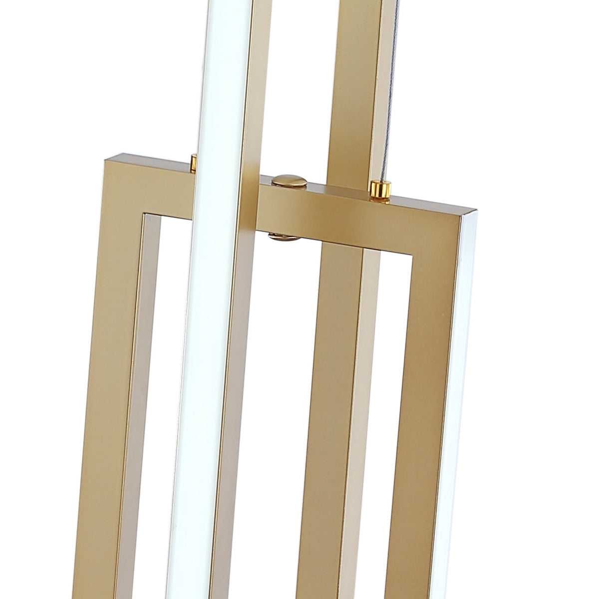 2-Lights Two Rectangle Stacked LED Chandelier